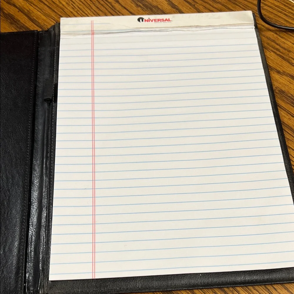 Black Leather Portfolio Binder